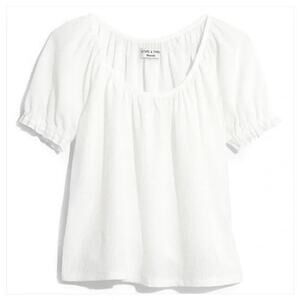 Madewell Blouse Women’s Small White NWT Puff Sleeve Cottagecore Romantic